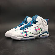 Nike Air​ Jordan 6 Retro White Laser Fuchsia Green Abyss 543390-153 - 2
