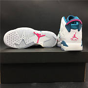 Nike Air​ Jordan 6 Retro White Laser Fuchsia Green Abyss 543390-153 - 3