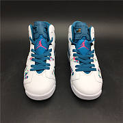 Nike Air​ Jordan 6 Retro White Laser Fuchsia Green Abyss 543390-153 - 5