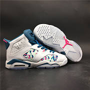 Nike Air​ Jordan 6 Retro White Laser Fuchsia Green Abyss 543390-153 - 6