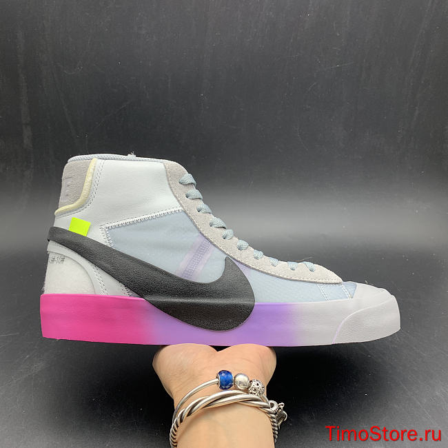 Nike Blazer Mid Off-White Wolf Grey Serena 