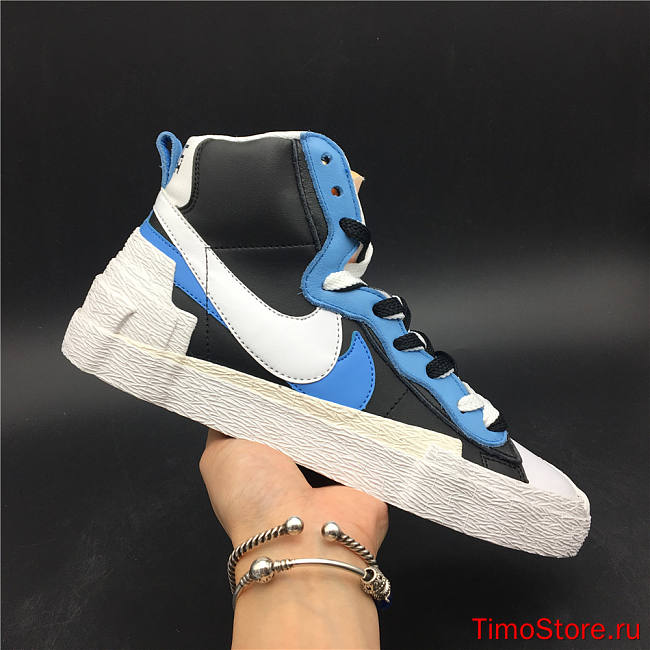 Nike Blazer Mid sacai White Black Legend Blue BV0072-001 - 1