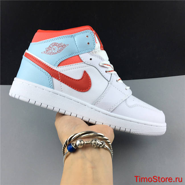Nike Air Jordan 1 Mid White Topaz Mist 555112-104  - 1