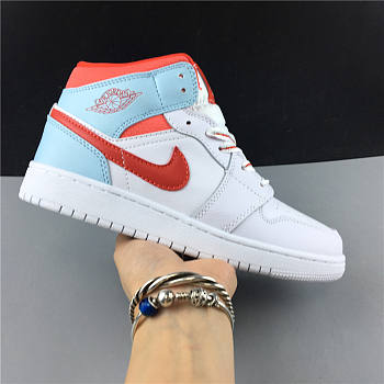 Nike Air Jordan 1 Mid White Topaz Mist 555112-104 