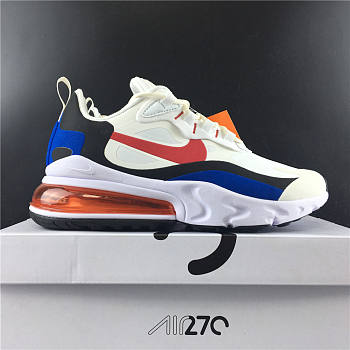 Nike Air Max 270 React Bauhaus White BLue Red AQ9087-105