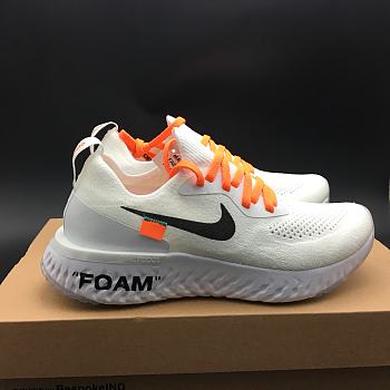 Nike Epic React Flyknit X Off White White AQ0070 100