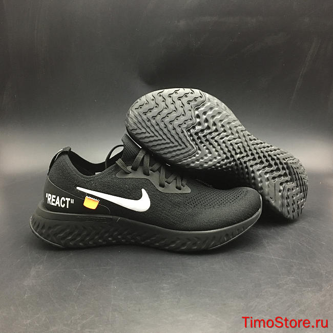 Nike Epic React Flyknit X Off White Black - 1