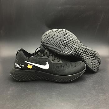 Nike Epic React Flyknit X Off White Black