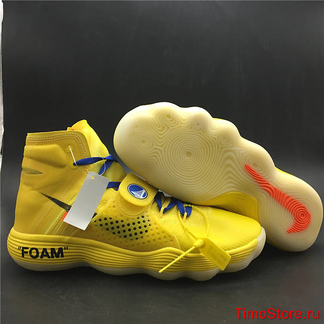 Off-White X Nike React Hyperdunk 2017 Flyknit Yellow AJ4578-700 - 1