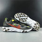 Nike React Element 87 Medium Olive Bright Crimson - 1