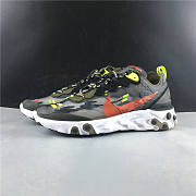 Nike React Element 87 Medium Olive Bright Crimson - 4