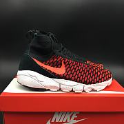 Nike Air Footscape Magista Flyknit Black/Bright Crimson-Gym Red-Cool Grey - 5