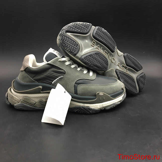 Ba1enc1age Triple S Retro Black and Gray 514006W09S11058 - 1