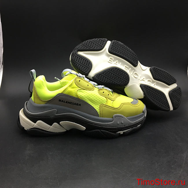 Ba1enc1age Tripe S 17FW Fluorescent Green Yellow 483513W9017320 - 1