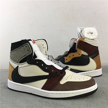 The Shoe Surgeon x Air Jordan 1 High 'Travis Scott Earth Tone Scrap Leather'