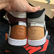 The Shoe Surgeon x Air Jordan 1 High 'Travis Scott Earth Tone Scrap Leather' - 2