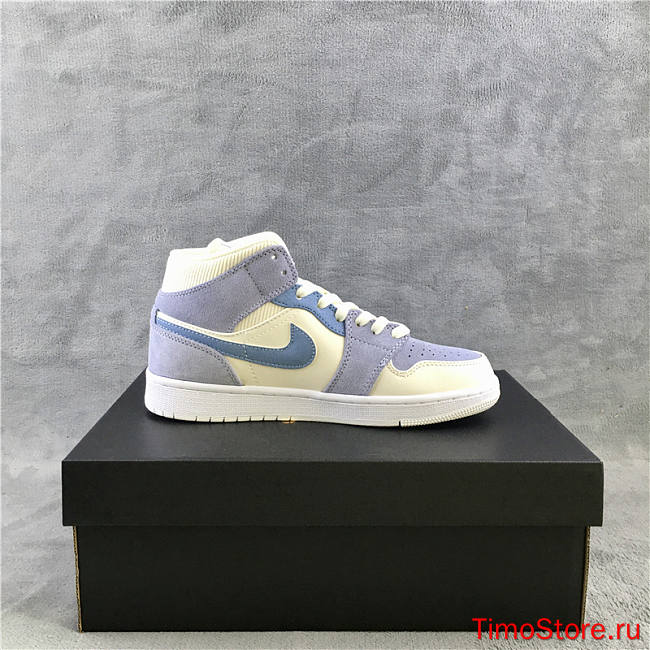 Nike Air Jordan 1 Mid Mixed Textures Blue DA4666-100 - 1