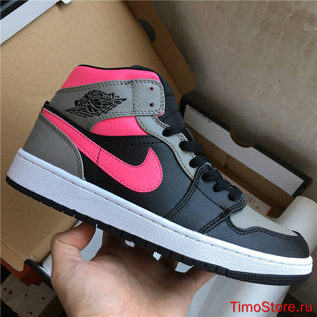 Nike Air Jordan 1 Mid Pink Shadow 554724-059 - 1