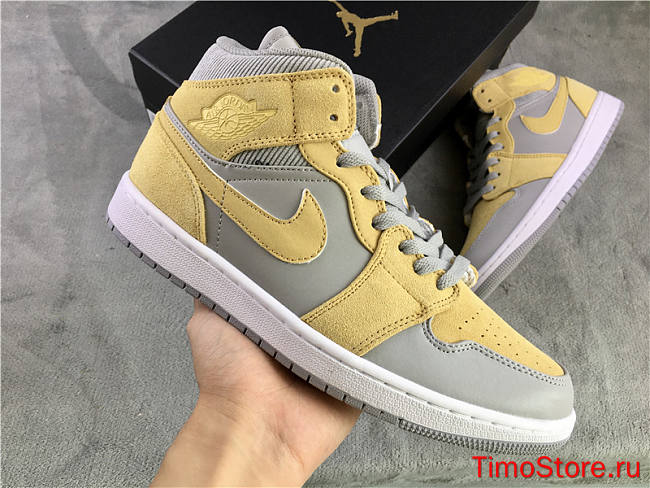 Nike Air Jordan 1 Mid Mixed Textures Yellow DA4666-001 - 1