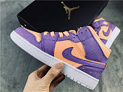 Nike Air Jordan 1 Mid Paint Splatter Orange Purple AV5172-800 - 4
