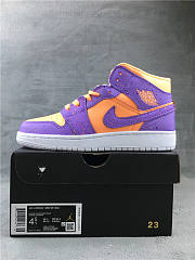 Nike Air Jordan 1 Mid Paint Splatter Orange Purple AV5172-800 - 6