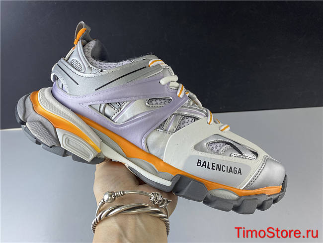 Ba1enc1age Track Trainers Silver Purple Orange 542436W2LA14009 - 1