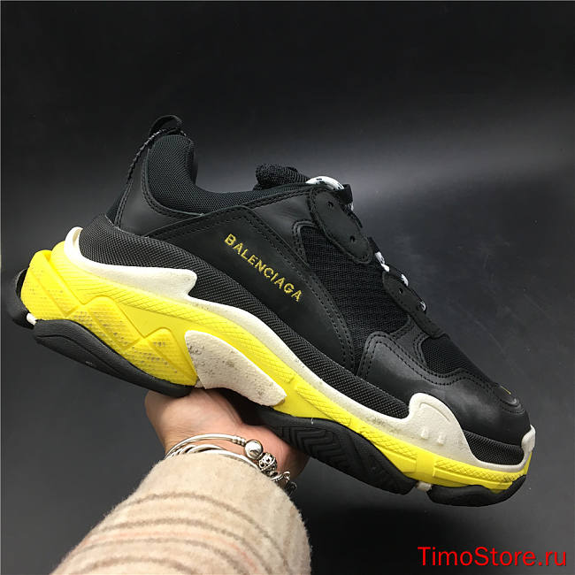 Ba1enc1age Triple S Sneaker Black Yellow 534162W09OG1087 - 1