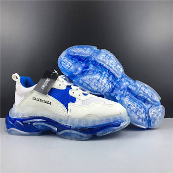 Ba1enc1age Triple S Clear Sole White Blue 541624W09E11772