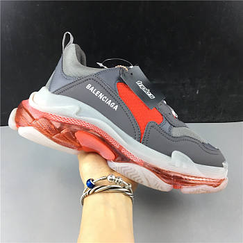 Ba1enc1age Triple S Clear Sole Grey Red 541624W09ON1291