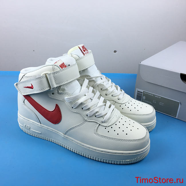 Nike Air Force 1 Mid Sail University Red 315123-126 - 1
