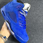 Nike Air Jordan 5 Retro Blue Suede 136027-401 - 4