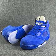Nike Air Jordan 5 Retro Blue Suede 136027-401 - 5