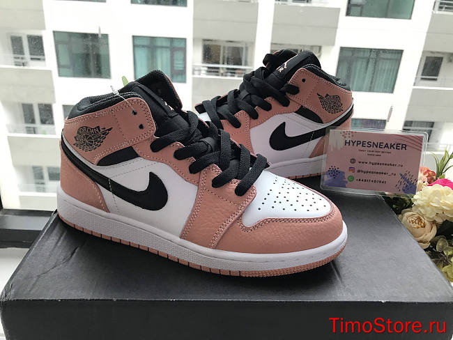 Nike Air Jordan 1 Mid Pink Quartz 555112-603  - 1