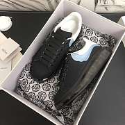 Alexander McQveen Oversized Sneaker Black White Blue 604233WHX991070 - 6