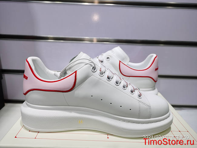 Alexander McQveen Oversized Sneaker White Pink 621056WHXMT9633  - 1