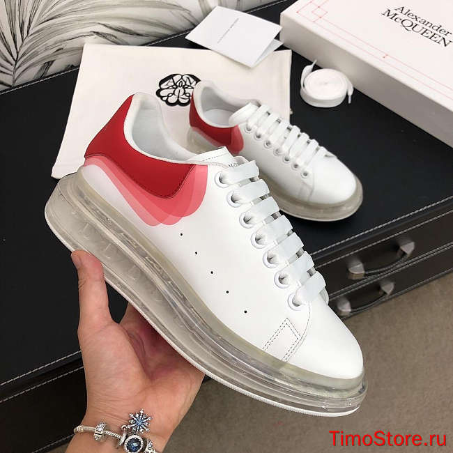 Alexander McQveen Oversized Clear Sole Lust Red 604233WHX999676 - 1
