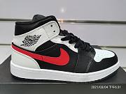 Nike Air Jordan 1 Mid Black Chile Red White 554724-075 - 1