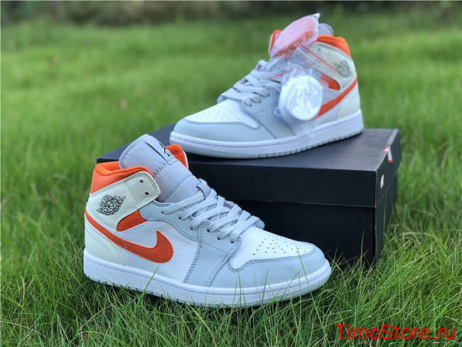 Nike Air Jordan 1 Mid Starfish Pure Platinum CW7591-100 - 1