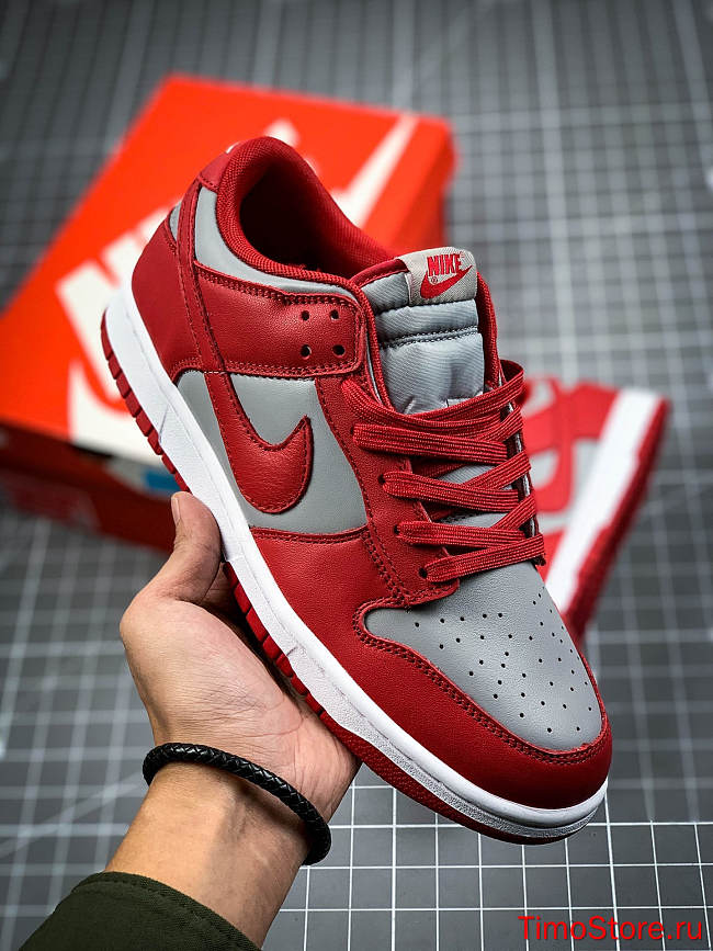 Nike Dunk Low Retro Medium Grey Varsity Red UNLV (2021) DD1391-002 - 1