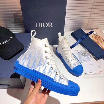 D1or B23 HIGH-TOP SNEAKER Oblique Gradient Blue 3SH118YUNH560