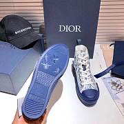 D1or B23 HIGH-TOP SNEAKER Blue Oblique Canvas 3SH118YNTH565   - 4