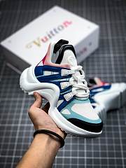 1ouis Vu1tton Dad Shoes White Blue Pink Black - 1