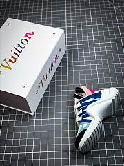 1ouis Vu1tton Dad Shoes White Blue Pink Black - 3