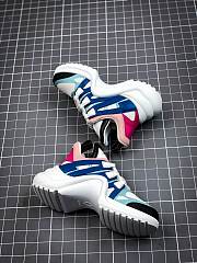 1ouis Vu1tton Dad Shoes White Blue Pink Black - 2