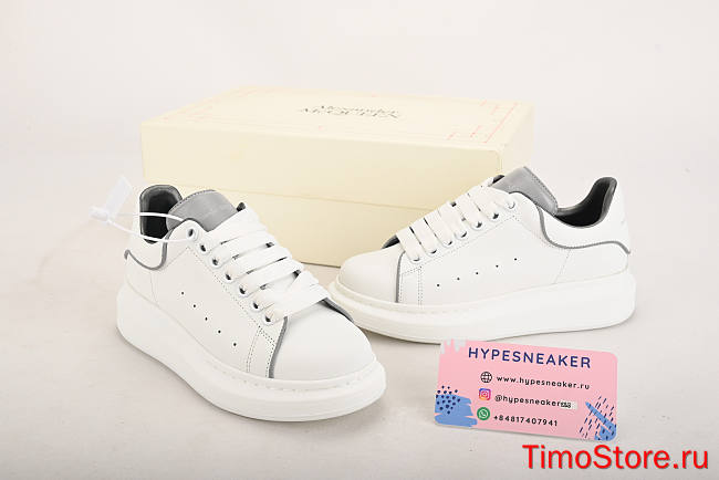 Alexander McQveen Oversized Sneaker White Grey 559688WHTQK9071 - 1