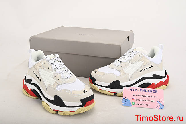 Ba1enc1age Triple S White Black Red  - 1