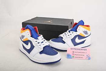 Nike Air Jordan 1 Mid Royal Blue Laser Orange 554724-131