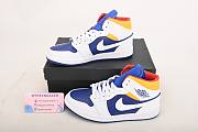 Nike Air Jordan 1 Mid Royal Blue Laser Orange 554724-131 - 4