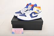 Nike Air Jordan 1 Mid Royal Blue Laser Orange 554724-131 - 6