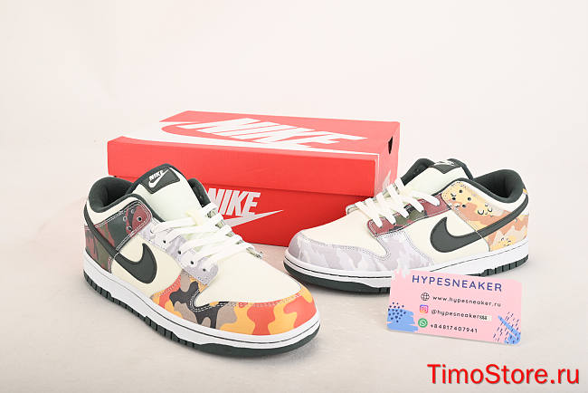 Nike Dunk Low SE Sail Multi-Camo DH0957-100 - 1